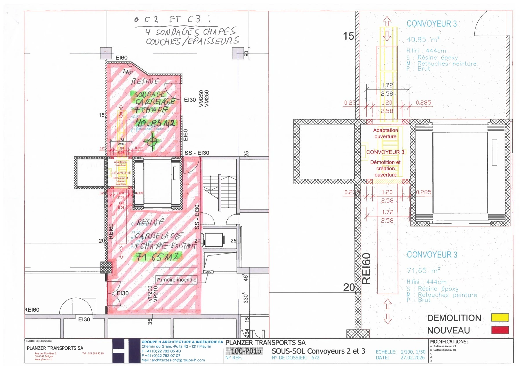 Planzer — adaptation des cages d’ascenseurs